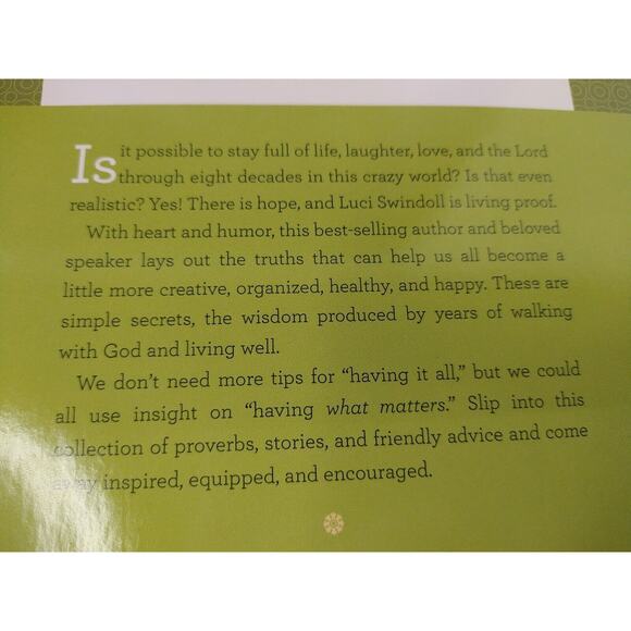 Simple Secrets to a Happy Life by Luci Swindoll 2012 PB Book‎ Religious - Picture 6 of 13